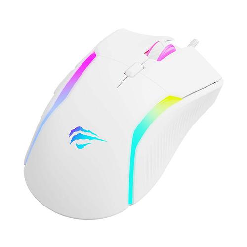 Mouse Gaming HAVIT MS1033, iluminare RGB, Wired, USB, 800 - 8000dpi (Alb)