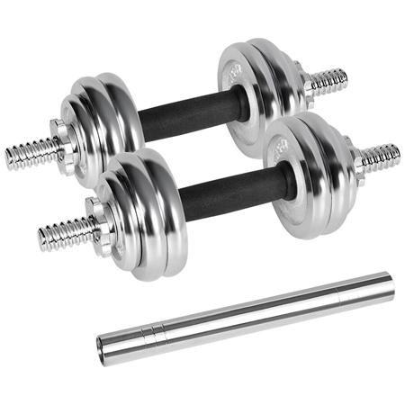 Set gantere reglabile Rebel Active RBA-2326-15, 15 kg (Argintiu) 1 Set gantere reglabile Rebel Active RBA-2326-15, 15 kg (Argintiu)
