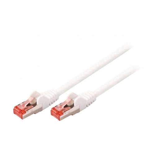 Cablu de retea din fibra optica cu miez de cupru, EFB Elektronik, S/FTP cat6A LSZH 3m, Alb