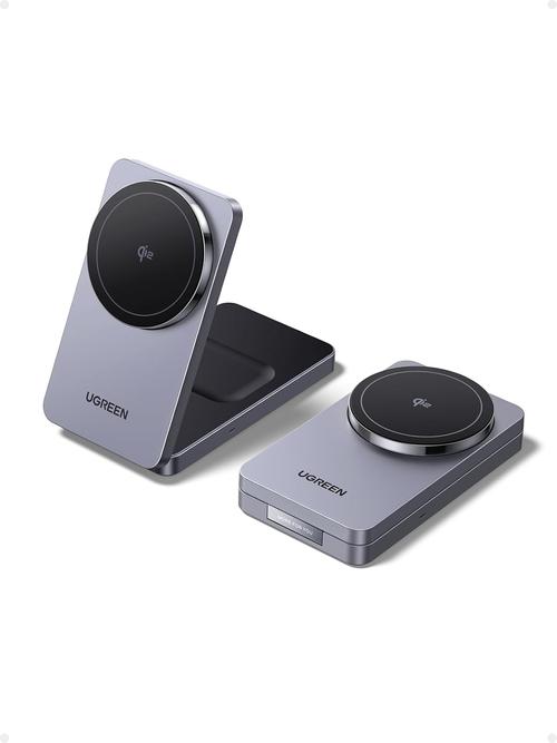 Incarcator wireless UGREEN W706-45023, 15 W, MagSafe, USB-C (Gri)