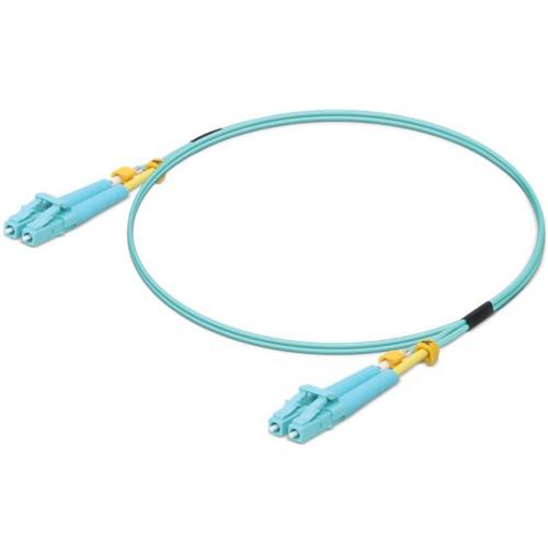 Cablu de conectare retea LC LC, Ubiquiti, OM3, 1m, Turcoaz/Galben