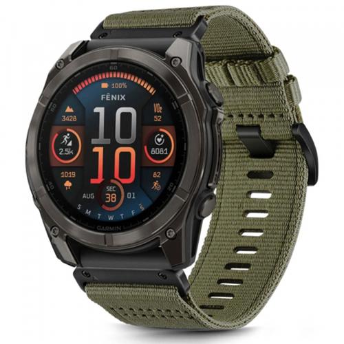 Curea Techsuit W070 pentru Garmin Watch Fenix / Forerunner Series, 22mm, Verde