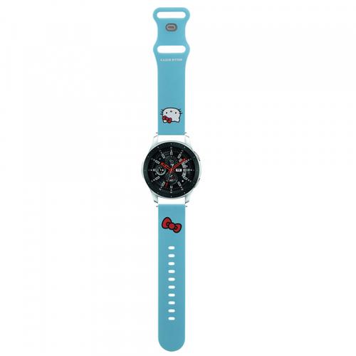 Curea Hello Kitty Silicone Kitty Head pentru Samsung Galaxy Watch / Huawei Watch 46mm / 45mm / 41mm Series, Albastru