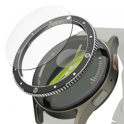 Rama Protectie Ringke Premium Styling pentru Samsung Galaxy Watch7 40mm, Model 2, Negru