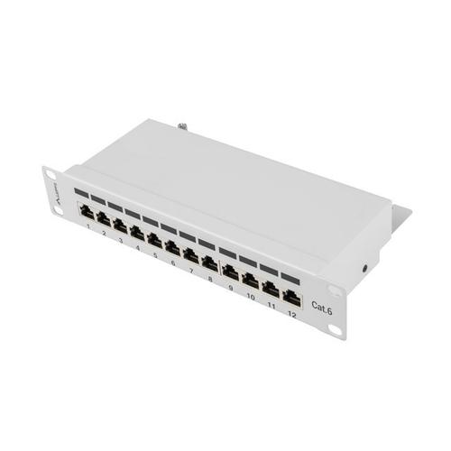 Panou de conexiuni, Lanberg, 12 porturi , 1U , cat 5e , 10 ”, Gri 1 Panou de conexiuni, Lanberg, 12 porturi , 1U , cat 5e , 10 ”, Gri