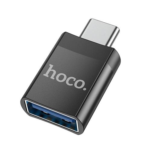 Adaptor OTG USB-A - USB-C HOCO UA17, Negru 1 Adaptor OTG USB-A - USB-C HOCO UA17, Negru
