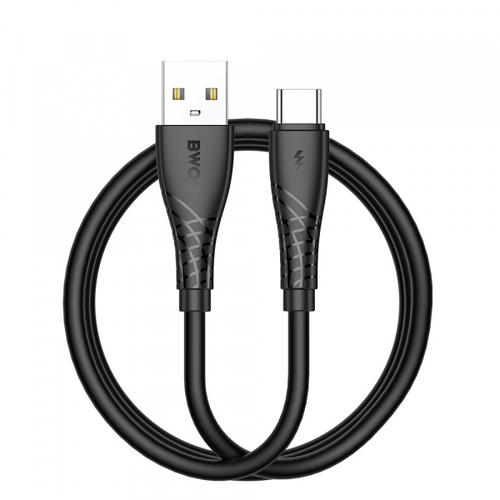 Cablu Date si Incarcare USB-A - USB-C BWOO BO-X318C, 27W, 1m, Negru