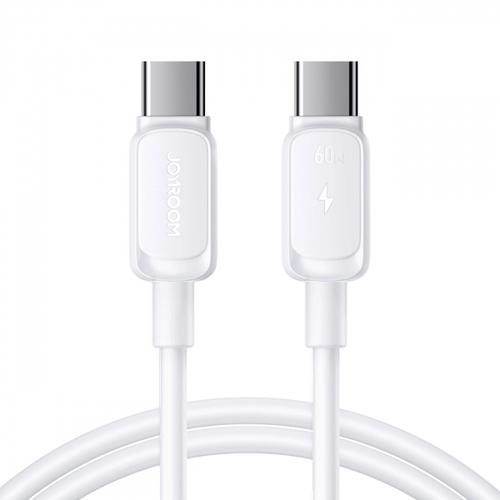 Cablu Date si Incarcare USB-C - USB-C Joyroom S-A14, 60W, 1.2m, Alb