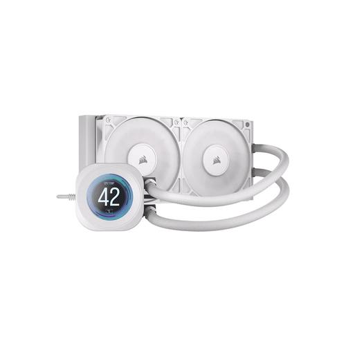 Cooler CPU Corsair Nautilus 240 RS LCD, 2x120mm, 420-2100rpm (Alb)