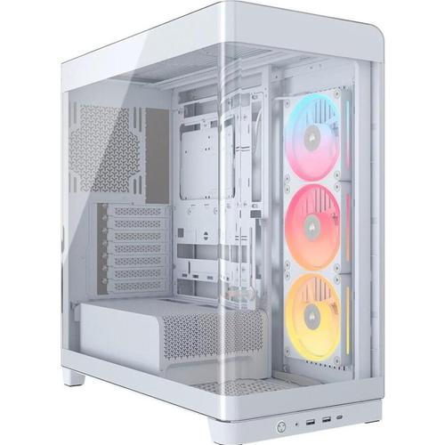 Carcasa Corsair Frame 4500X LX-R RGB, Fara sursa, Middle Tower (Alb)
