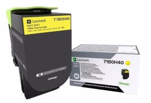 Toner Lexmark 71B0H40, acoperire aprox. 3500 pagini (Galben)