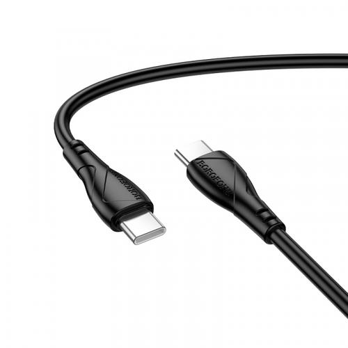 Cablu Date si Incarcare USB-C - USB-C Borofone BX121 Energy, 60W, 1m, Negru
