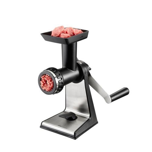 Masina de tocat carne manuala, Gefu, Inox (Negru/Argintiu)