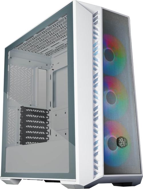 Carcasa CoolerMaster MasterBox 520 Mesh, aRGB, Fara Sursa, Mddile Tower (Alb)