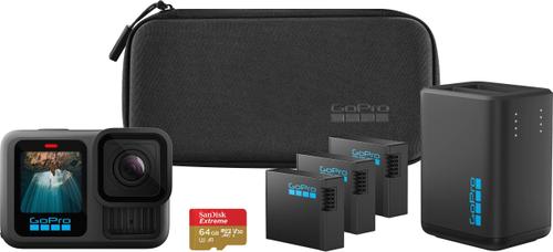 Camera video de actiune GoPro HERO13 Black Extended Power, 27MP, 5.3K, Ecran tactil 2.27inch, Stabilizare HyperSmooth 6.0, TimeWarp 3.0, Wi-Fi, Bluetooth, Control vocal (Negru)