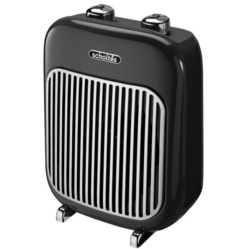 Incalzitor de baie vintage cu ventilator Livoo SCSV500N, 2 trepte de incalzire, max. 2000W, protectie la supraincalzire si rasturnare, protectie IP21 pentru utilizare in bai, maner transport (Negru)
