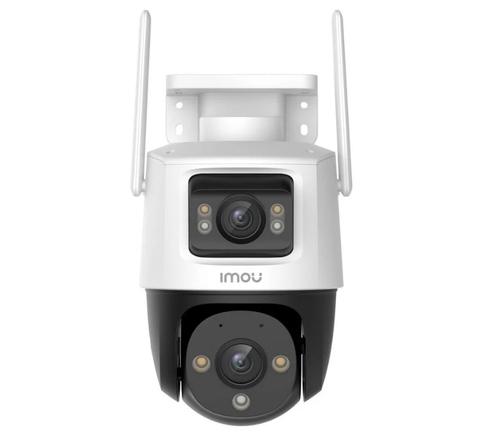Camera supraveghere IP Wi-Fi cu lentila duala Full-Color IMOU Cruiser Dual IPC-S7XP-8M0WED-0360B-IMOU, 5+3 MP, 2x 3.6 mm, IR/lumina alba 30 m, microfon si difuzor, slot card (Alb)
