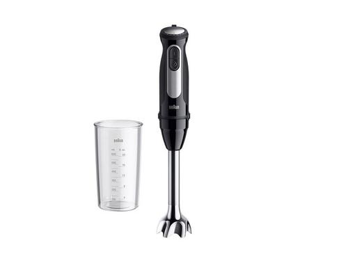Mixer vertical Braun MultiQuick 5 Pro MQ 55001 M, 1000 W, 25 viteze si Turbo, Pahar 0.6 l, Sistem EasyClick Plus (Negru/Argintiu)