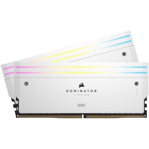 Memorii Corsair Dominator Titanium RGB White Intel XMP 3.0 32GB, DDR5-7000MHz, CL34, Dual Channel