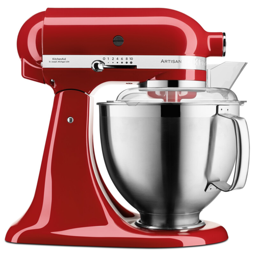 Mixer profesional KitchenAid Artisan Elegance 5KSM185PSEER, 4.8 l/ 3 l, 300 W, Carlig aluat, Batator 6 fire (Rosu) 1 Mixer profesional KitchenAid Artisan Elegance 5KSM185PSEER, 4.8 l/ 3 l, 300 W, Carlig aluat, Batator 6 fire (Rosu)