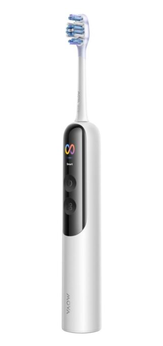 Periuta de dinti electrica si Scanner pentru detectarea placii Mova Fresh20 Vision, 22.800 vibratii/min (Alb)