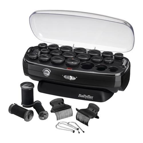 Trusă de bigudiuri electrice BaByliss RS035E, 50W, 20 bucati, Invelis ceramic, Functie Ionica (Negru)