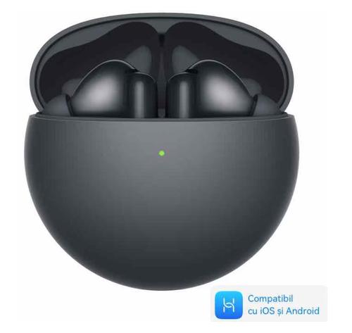 Casti True Wireless In-Ear Huawei FreeBuds 7i, Bluetooth, Intelligent Dynamic ANC, Autonomie 35 ore, IP54 (Negru)