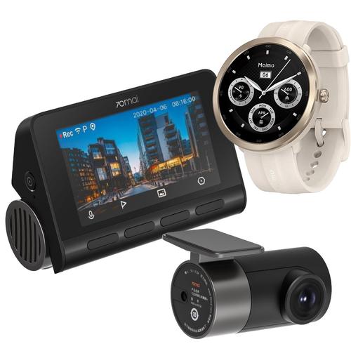 Camera video auto 70mai Dash Cam 4K A800S + Camera Spate 70Mai Rear Camera RC06 + Maimo Watch R Gold-GPS WT2001-GPS, IPS 3.0inch, 140 FOV, ADAS, GPS, Night Vision, Wi-Fi (Negru) 1 Camera video auto 70mai Dash Cam 4K A800S + Camera Spate 70Mai Rear Camera RC06 + Maimo Watch R Gold-GPS WT2001-GPS, IPS 3.0inch, 140 FOV, ADAS, GPS, Night Vision, Wi-Fi (Negru)