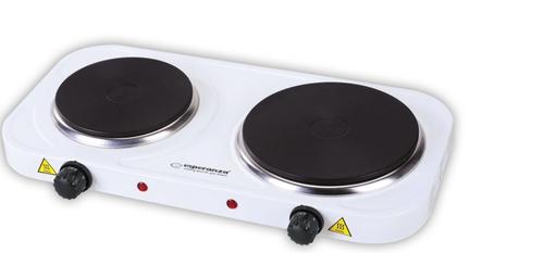 Plita electrica Esperanza EKH014W, 2 zone, 1500 W, 5 nivele putere (Alb)