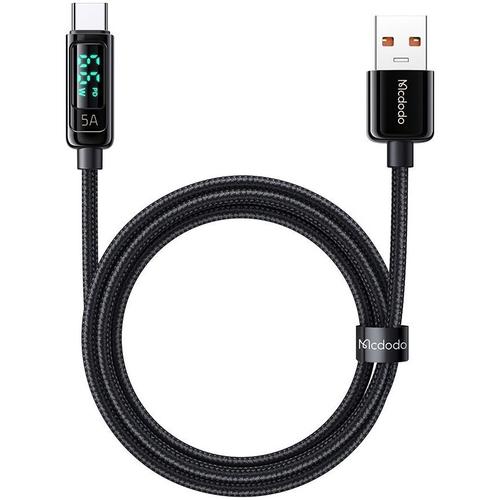 Cablu de date Mcdodo Digital Pro USB-A la Type-C, 1.2m, 5A, Negru 1 Cablu de date Mcdodo Digital Pro USB-A la Type-C, 1.2m, 5A, Negru