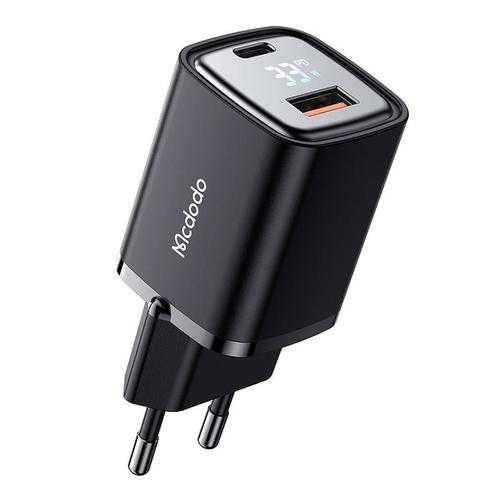 Incarcator USB/USB-C, Mcdodo, Afisaj digital, 33W (Gri) 1 Incarcator USB/USB-C, Mcdodo, Afisaj digital, 33W (Gri)