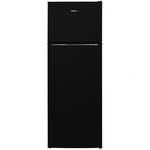 Frigider cu 2 usi Heinner HF-V212BKE++, 212 l, Less Frost, Control mecanic, Iluminare LED, Clasa E, H 145 cm (Negru)