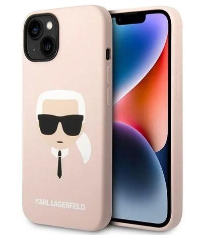 Protectie Spate Karl Lagerfeld Liquid Karl Head pentru Apple iPhone 14 Plus (Roz)