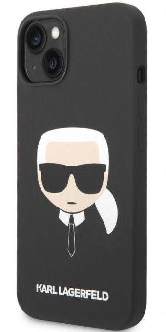 Protectie Spate Karl Lagerfeld Liquid Karl Head pentru Apple iPhone 14 Plus (Negru)