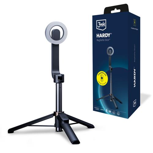 Selfie Stick Bluetooth 3MK Hardy MagSelfie, Lungime  72 cm,Negru