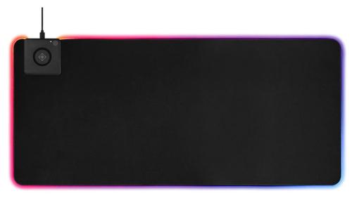 Mouse Pad Deltaco Gaming Extra Wide GAM-092, RGB, incarcare Fast Wireless, 10W (Negru)