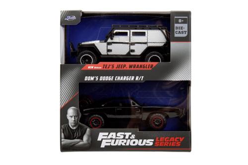 Set 2 Masini metalice Jada Fast And Furious Seria Legacy Jeep Wrangler, 1 la 32