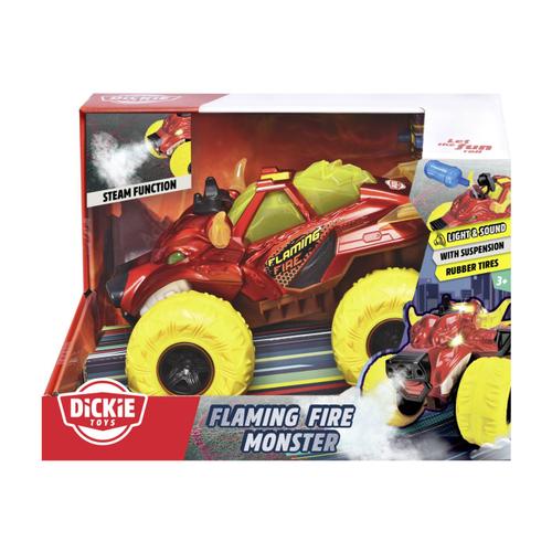 Masina de teren DICKIE Flaming Fire Monster cu lumini si sunete, 25cm