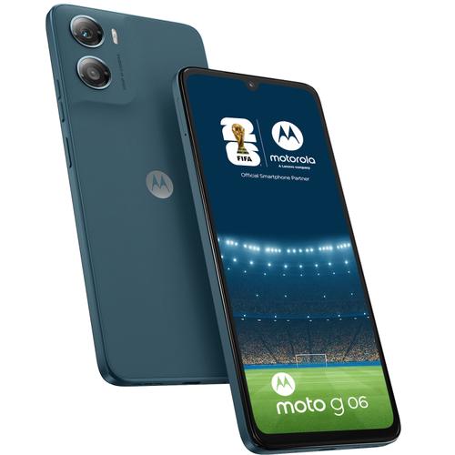 Telefon Mobil Motorola Moto G06, Procesor Mediatek Helio G81 Ultra Octa-Core, IPS LCD Touchscreen 6.88inch, 4GB RAM, 64GB Flash, Camera 50 MP, Wi-Fi, 4G, Dual Sim, Android (Albastru)