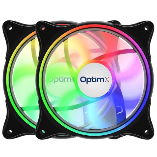 Set  ventilatoare OptimX FAN Pro, iluminare ARGB, 2 x 120mm, 1100RPM