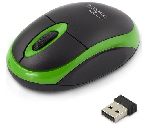 Mouse Wireless TITANUM Vulture, USB, Negru/Verde 1 Mouse Wireless TITANUM Vulture, USB, Negru/Verde
