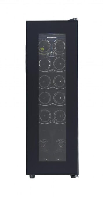 Racitor de vinuri HEINNER HRV-A45DRM12, 45 l, 12 sticle (750 ml), Display LED, Lumina LED, 5 rafturi metalice, H 84 cm (Negru) 1 Racitor de vinuri HEINNER HRV-A45DRM12, 45 l, 12 sticle (750 ml), Display LED, Lumina LED, 5 rafturi metalice, H 84 cm (Negru)