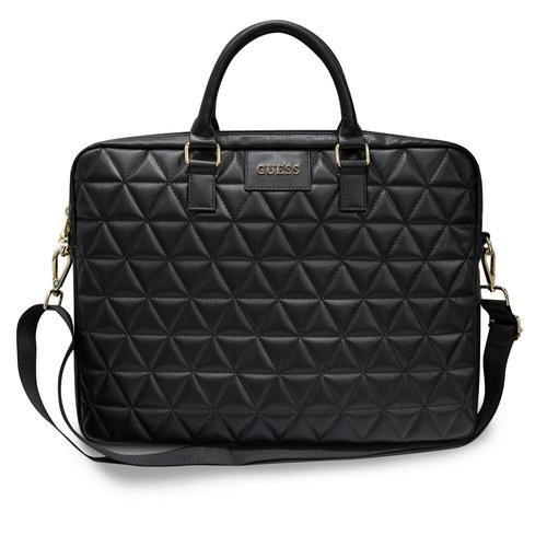 Geanta de umar Guess Quilted Collection pentru Laptop 15inch, Matlasata, GUCB15QLBK (Negru) 1 Geanta de umar Guess Quilted Collection pentru Laptop 15inch, Matlasata, GUCB15QLBK (Negru)