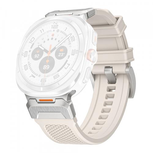 Curea Techsuit W068 pentru Samsung Galaxy Watch Ultra, Alb/Argintiu