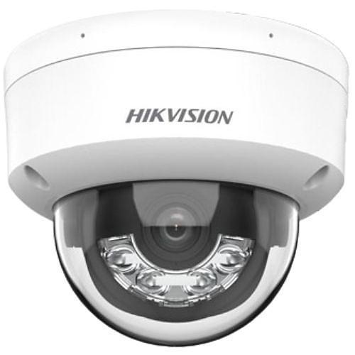 Camera supraveghere IP Dome cu iluminare duala Hikvision Acusense DS-2CD2183G2-LIS2U, 8 MP, 2.8 mm, IR/lumina alba 30 m, microfon, slot card, PoE