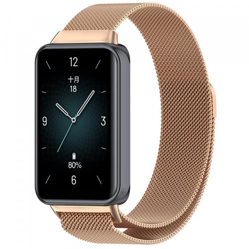 Curea Techsuit W009 pentru Honor Band 9 (Roz/Auriu)