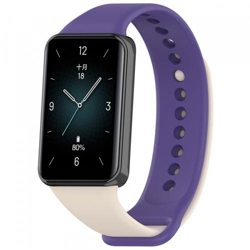 Curea Techsuit W014 pentru Honor Band 9 (Mov/Crem)