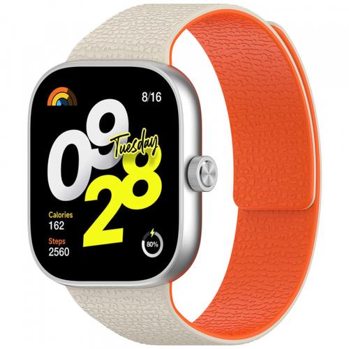 Curea Techsuit W016 pentru Xiaomi Smart Band / Watch Series (Bej/Portocaliu)