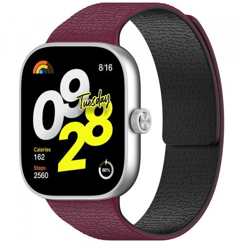 Curea Techsuit W016 pentru Xiaomi Smart Band / Watch Series (Visiniu/Negru)