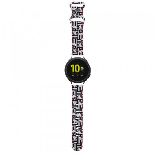 Curea Hello Kitty Silicone Tags Graffiti pentru Samsung Galaxy Watch / Huawei Watch Series (Negru)